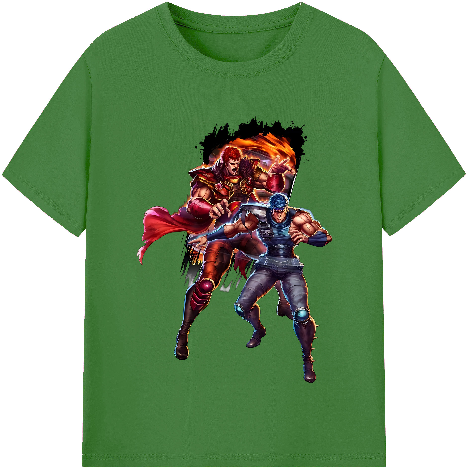 （画像用） 北斗の拳 Fist of the North Star レディースカジュアルプリントTシャツ（綿100％）